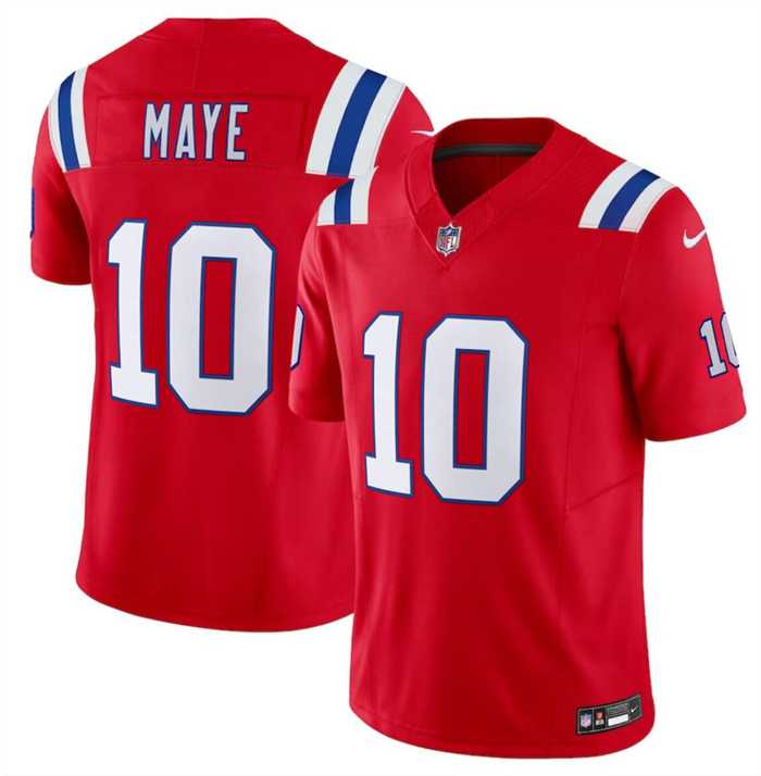 Youth New England Patriots #10 Drake Maye Red 2024 Draft F.U.S.E. Vapor Limited Stitched Jersey Dzhi